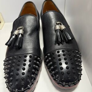 Christian Louboutin Black Studded Men's Loafers